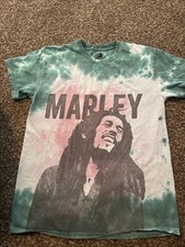 Zion Rootswear Mens Bob Marley Tie Dye Raggae Music Shirt Small