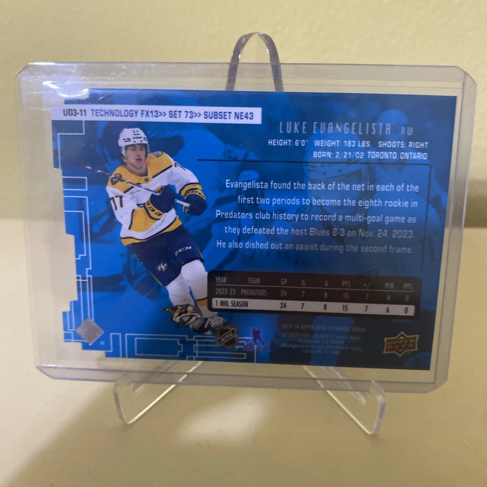 2023-24 Upper Deck Extended Series - 1998-99 Ud3 Luke Evangelista #UD3-11 (RC) - Image 2 of 2