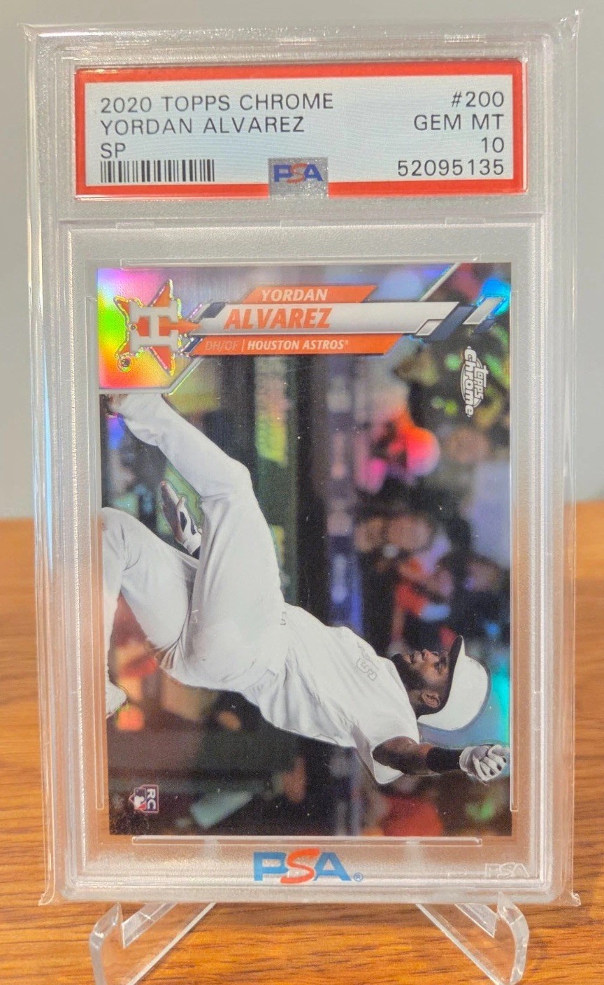 Yordan Alvarez #200 Baseball Cards 2020 Topps Chrome trading card — raw and PSA graded price guide