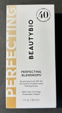 BEAUTYBIO :  Perfecting Blendrops SPF 40 Priming Drop  1 fl. oz./30 ml  Sealed