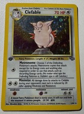 Pokémon Clefable 1st Edition Holo Rare Jungle 01/64 70 HP Stage 1 1999 English