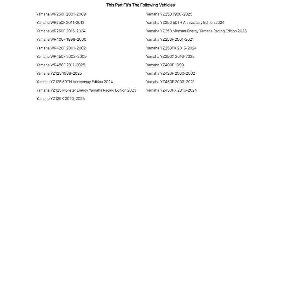 Tusk Motorcycle Spoke Kit - Rear 18" Black Spoke/Silver Nipple For Yamaha YZ400F - Image 3 of 4