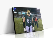 Football Autograph Canvas - Lane Johnson - Underdog Mask