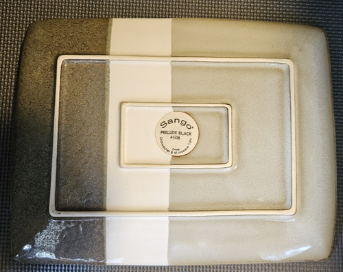15 Pc Sango Prelude Black, 4508. 4 Mugs, 3 Dinner & 4 Salad Plates 4 Bowls FRSHP - Picture 15 of 24