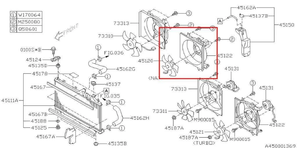 Conjunto de motor ventilador radiador izquierdo Subaru Outback Limited 2007-2014 2,5 L Foto 2 de 4