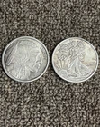 Lot of 2 1oz Silver Rounds Buffalo & Walking Liberty Sunshine Mint