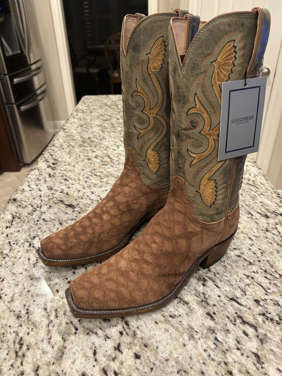??Brand New Lucchese Size 10D Big Ole Al Suede Giant Gator  display picture 2
