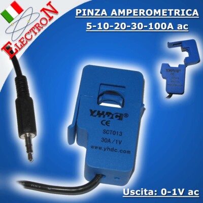 Wechselstromsensor 5A 10A 20A 30A 50A 100A 1V SCT-013-XXX Arduino Zange