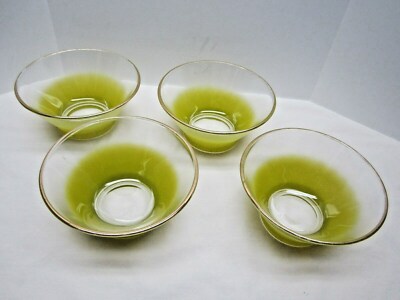 Vintage Set of 4 Blendo Avocado Salad Snack Bowls
