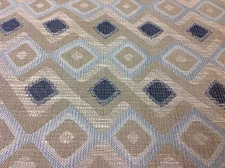 Robert Allen Modern Blue Diamond Upholstery Fabric Hombre Chambray 12.5yd 210970