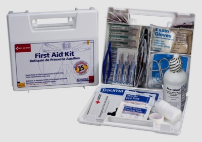 FIRST AID ONLY 137pc Auto Car First Aid Kit Emergency Signaling & Accident Items