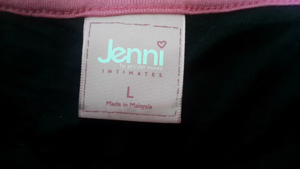 Jenni Intimates By Jennifer Moore Black/Hearts/Pink Tank Top Size L Pre-owned - Image 3 of 4