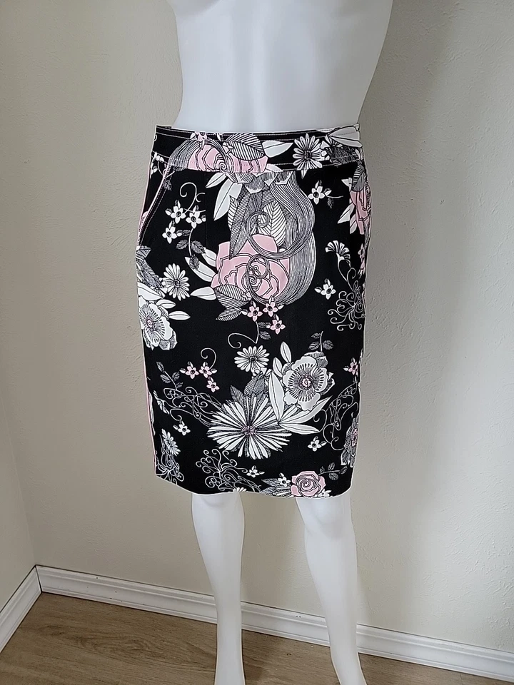 Mesmerize 2 изделия костюм цветочный маргаритки куртка и юбка размер маленький / 4 офис сирена  - Изображение 3 из 4