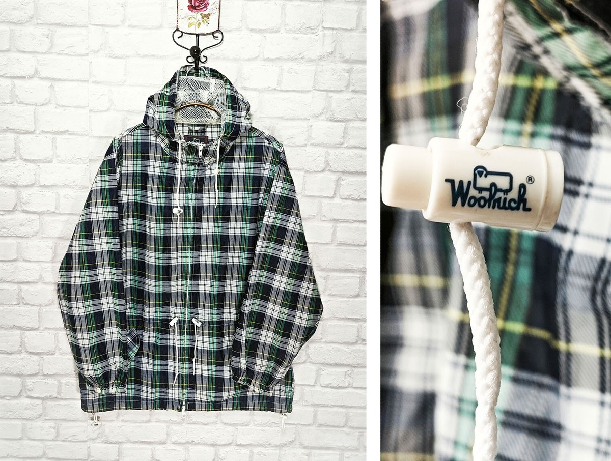 Woolrich Checked Jacket Green Woolrich Green Brown Check Wool