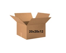 20" x 20" x 12" CARDBOARD BOX - 275 lb - DOUBLE WALLED - HEAVY DUTY