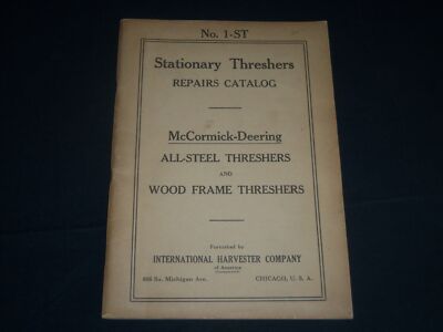 1935 MCCORMICK DEERING ALL-STEEL & WOOD FRAME THRESHERS CATALOG - J 4352