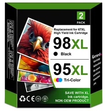 GATAPO High Yield 98XL 95XL Ink Cartridge Compatible for Photosmart D5069