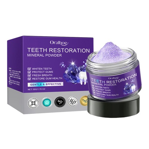 20X Purple Teeth Restoration Mineral Powder,Mineral Tooth Powder,Dental Restorat - Picture 18 of 23