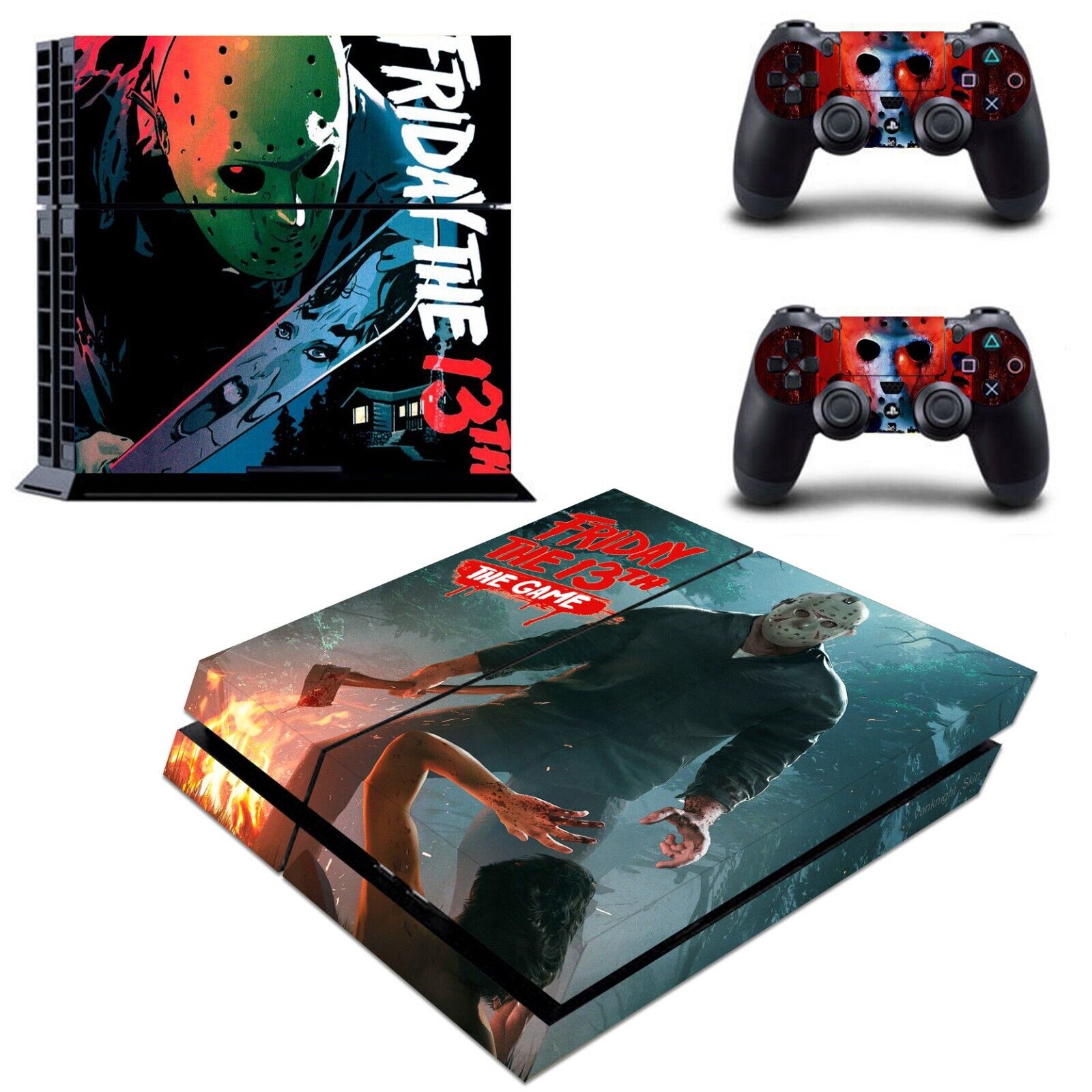 Original PS4 Console Controllers Friday the 13th Jason V Skin Decal Sticker  Wrap