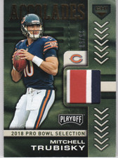 2019 Playoff Accolades Jerseys Prime #18 Mitchell Trubisky Jersey /50 - NM