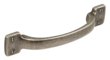 Pewter Effect Bow Handle, Zinc Alloy, Fixing Centres 96 mm, Fabian