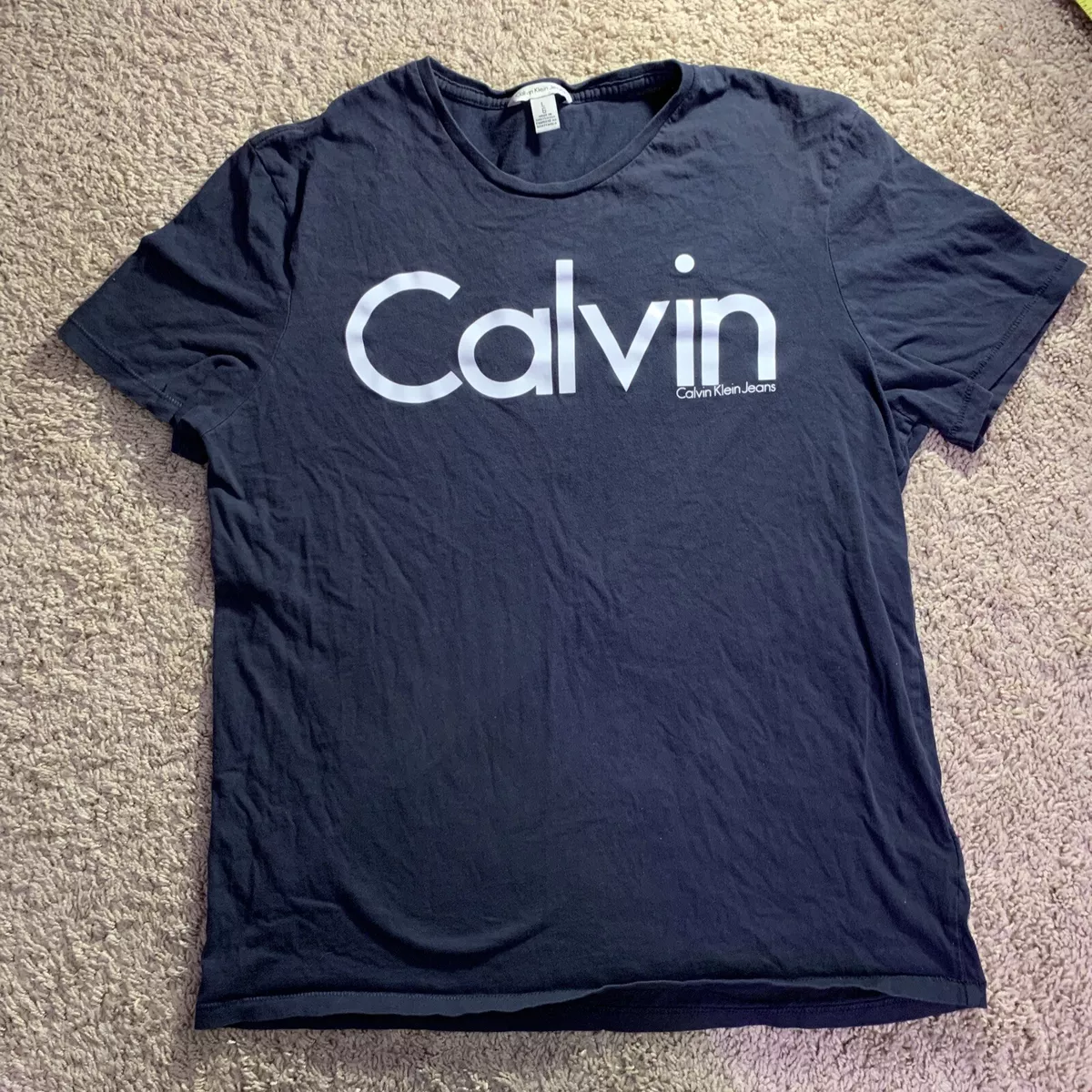 Navy calvin klein t shirt 2025