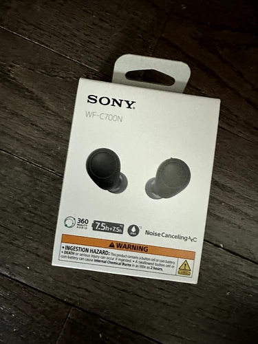 Sony WF-C700N/B Bluetooth Wireless In-Ear Headphones - Black