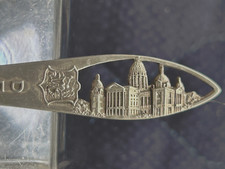 CUCCHIAIO VINTAGE ARGENTO STERLING DES MOINES IA -CITY -LUNGO 5,5"