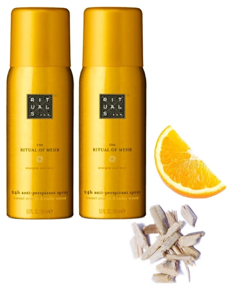 2x RITUALS The Ritual of MEHR 24h Deo-Spray 300ml Neu & Ovp 2 x 150 ml Dosen