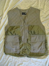 Vtg Brownig Hunting Vest USA Made Talon Zips khaki Bird Small Game Shooting L XL