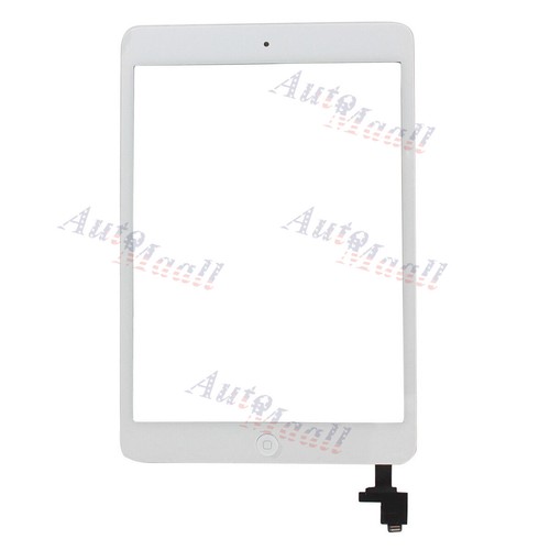 White Touch Screen Glass Digitizer Replacement+ IC+Home Button for iPad Mini 1 2 - Picture 2 of 11