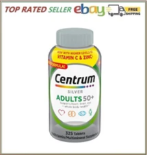 Centrum Silver Adult 50+ Multivitamin 325 Tablets Heart Brain Eye Health Support