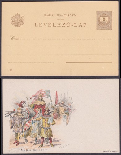 Ungarn Hungary Bildganzsache stationary 2 Filler Nagy Lajos