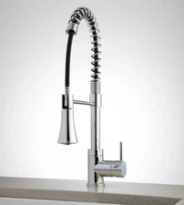 Signature Hardware Steyn 358865 PreRinse PullOut Spray Kitchen Faucet Chrome New