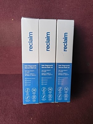 Reclaim Hairline Recovery Serum Roller Hair Loss Treatment - Lot of 3 - NEW