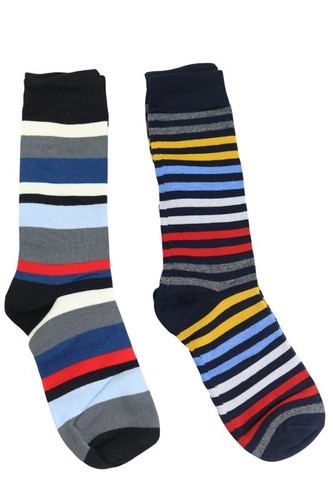 Paquete de 4 calcetines de vestir de diseñador audaces Mio Marino para hombre (azul múltiple, 10-13) - Imagen 3 de 3