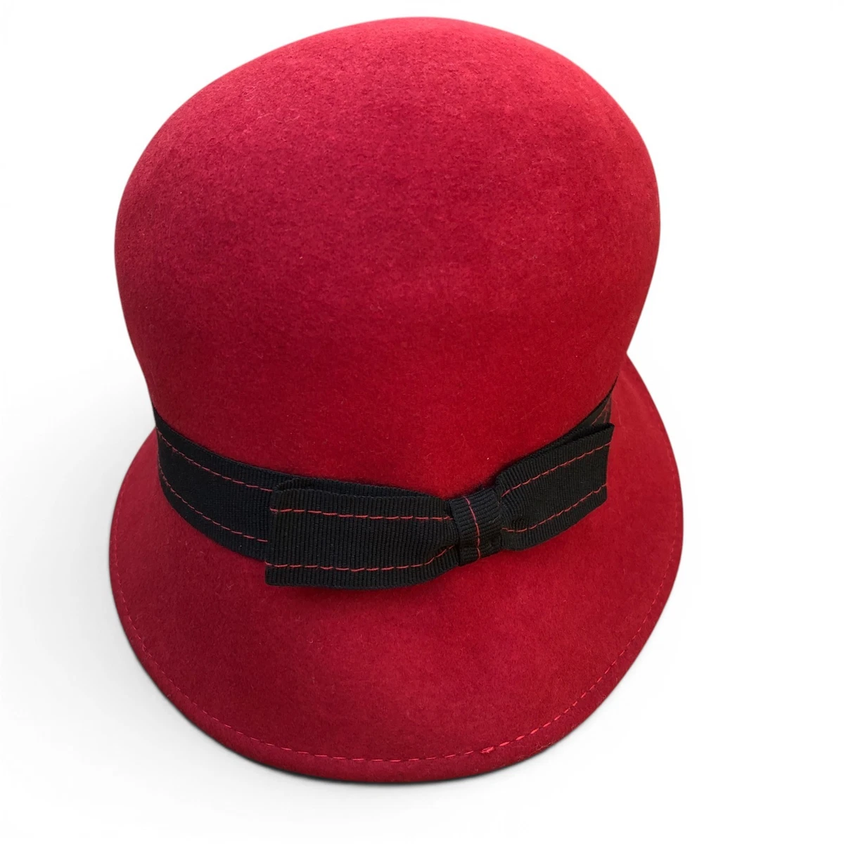 Sunday Afternoons Burgundy Ellie Cloche Hat ROSE Wool Floppy Hat – Big Bag main image 4