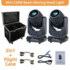 2X 7R 230W Moving Head Light Mini Beam Stage Lighting LED DMX Disco Party w/Case
