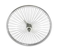 LOWRIDER Bicycle 24" Chrome 72 Spoke Coaster Wheel 3/8 Axle 14G Cruiser Rim.