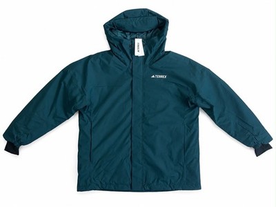 New Adidas Terrex Multi 2L Rain.RDY Insulated Winter Jacket Teal Men s Sz 2XL