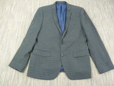 Harry Brown Jacket Mens 40S Blazer Green Slim Fit Check 2 Buttons Smart