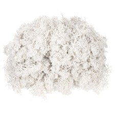 3 oz Preserved Reindeer Moss for Craft, White Decorative Artificial Moss, White