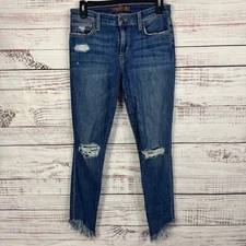 Joe's Jeans The Icon Women's Distressed Frayed Hem Ankle Skinny Jeans