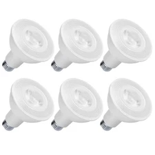 PAR30 LED Long Neck Bulb 5000K Daylight 12W=75W E26 Spot Light 6-Pack Dimmable
