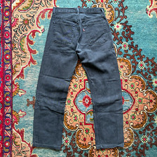 1990s Vintage Made in USA Levi’s 501 Black Button Fly Denim Jeans 29 x 27