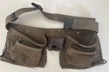 McGuire Nicholas? Leather Carpenter's Adjustable Tool Belt Used