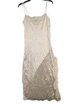Vintage Nylon Lace Slip Dress Nightgown Delicate Cream Petra Fashions Usa