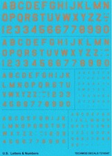 Techmod 72165 1:72 US Letters & numbers in yellow