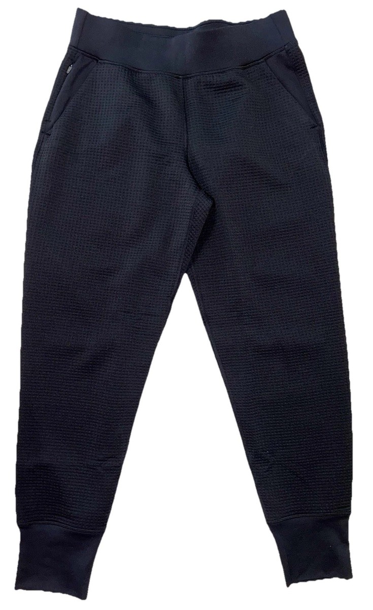 NWT🍓LULULEMON🍓SIZE 10🍓WAFFLE KNIT MID RIDE  JOGGER🍓AUTHENTIC🍓BLACK🍓POCKETS