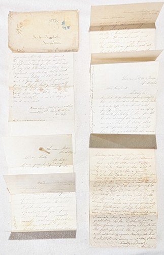 Lot US 19th Century Evelopes, Covers, Postmarks, Cancels, Stamps, *Interesting* - Picture 5 of 21